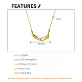 Irregular S925 Silver Pendant Box Chain Necklace