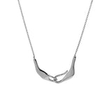Irregular S925 Silver Pendant Box Chain Necklace