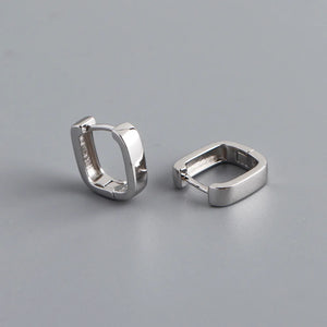 F.I.N.S Real S925 Sterling Silver Hoop Earrings for Women