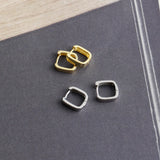 F.I.N.S Real S925 Sterling Silver Hoop Earrings for Women