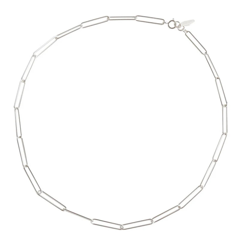 F.I.N.S S925 Silver Necklace Stackable Chain Choker Minimalist Jewelry