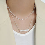 F.I.N.S S925 Silver Necklace Stackable Chain Choker Minimalist Jewelry