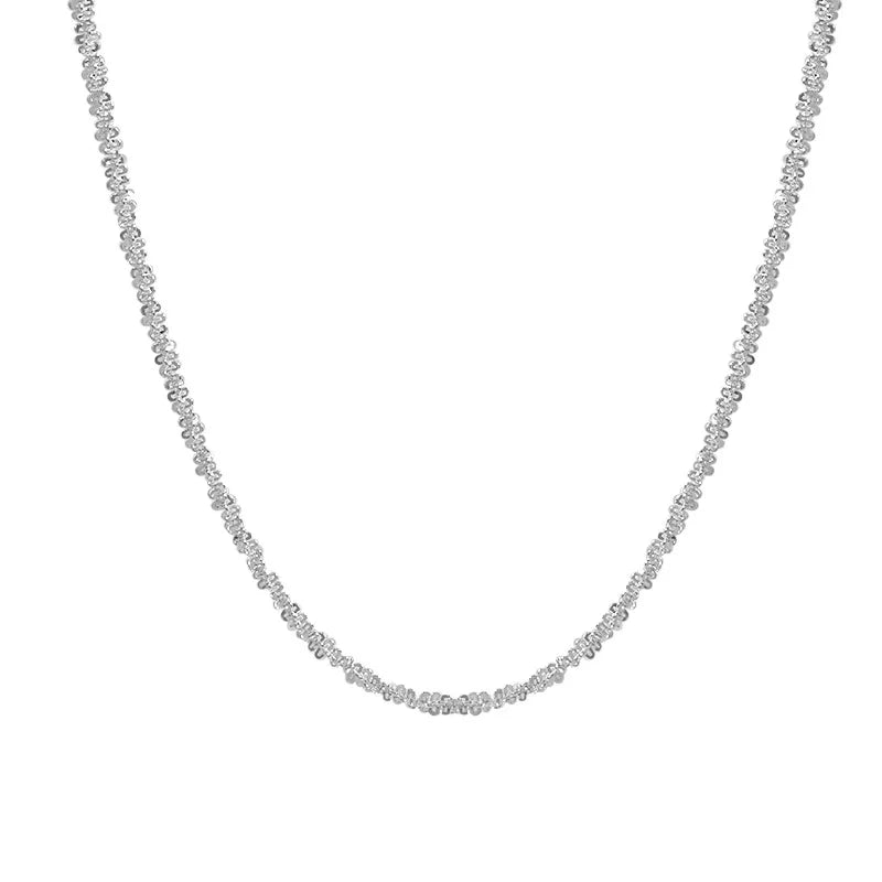 F.I.N.S Sparkling 2MM Cauliflower Chain Sterling Silver Necklace