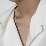 F.I.N.S Sparkling 2MM Cauliflower Chain Sterling Silver Necklace