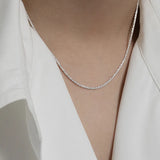 F.I.N.S Sparkling 2MM Cauliflower Chain Sterling Silver Necklace