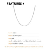 F.I.N.S Sparkling 2MM Cauliflower Chain Sterling Silver Necklace