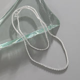F.I.N.S Sparkling 2MM Cauliflower Chain Sterling Silver Necklace
