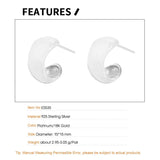 F.I.N.S INS Small C-Shaped S925 Silver Stud Earrings