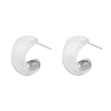 F.I.N.S INS Small C-Shaped S925 Silver Stud Earrings
