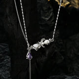 Rice Bead Chain S925 Silver Pearl Necklace