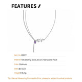 Rice Bead Chain S925 Silver Pearl Necklace
