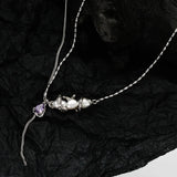 Rice Bead Chain S925 Silver Pearl Necklace