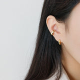 F.I.N.S S925 Silver Earrings INS Concave Hoop Women Accessories