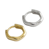 F.I.N.S S925 Silver Earrings INS Concave Hoop Women Accessories