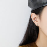 F.I.N.S S925 Silver Earrings INS Concave Hoop Women Accessories
