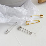 INS Pin Shape Silver 925 Stud Earrings