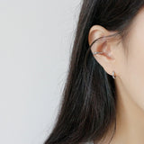 F.I.N.S S925 Silver Earrings Small Round Hoop Geometry Female Earrings