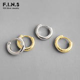 F.I.N.S S925 Silver Earrings Small Round Hoop Geometry Female Earrings
