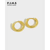 F.I.N.S S925 Silver Earrings Small Round Hoop Geometry Female Earrings