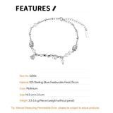 S925 Silver Pearl Bracelet Zircon Charms Wedding Jewelry