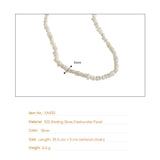 F.I.N.S 3mm Mini Baroque Pearl Chain S925 Silver Necklace