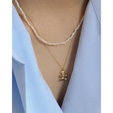 F.I.N.S 3mm Mini Baroque Pearl Chain S925 Silver Necklace