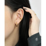 S925 Silver Ear Clip Minimalist Beads Stackable Ear Cuff
