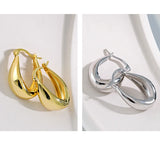 U-shaped Silver Hoop Earrings Prevent Allergy