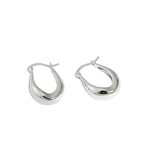 U-shaped Silver Hoop Earrings Prevent Allergy