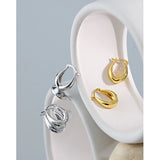 U-shaped Silver Hoop Earrings Prevent Allergy