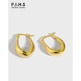 U-shaped Silver Hoop Earrings Prevent Allergy