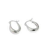 U-shaped Silver Hoop Earrings Prevent Allergy