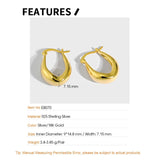U-shaped Silver Hoop Earrings Prevent Allergy