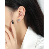 F.I.N.S Woman S925 Silver Small Heart Earrings
