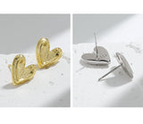 F.I.N.S Woman S925 Silver Small Heart Earrings