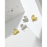 F.I.N.S Woman S925 Silver Small Heart Earrings