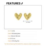 F.I.N.S Woman S925 Silver Small Heart Earrings