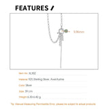 Aventurine Ball S925 Silver Necklace Tassel Chain Fine 925 Jewelry