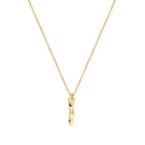 Color Zircon S925 Silver Bar Pendant Chain Necklace