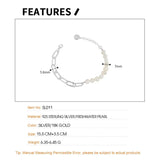 Irregular Baroque Pearl Silver Bracelet Asymmetric Chain Fine Jewelry