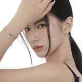 S925 Silver Baroque Pearl Zircon Bracelet For Girls