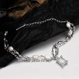 S925 Silver Baroque Pearl Zircon Bracelet For Girls