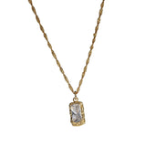 Ocean Zircon Double Layer Choker Necklace S925 Sterling Silver