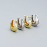 925 Silver Geometric Hoops Earrings for Women