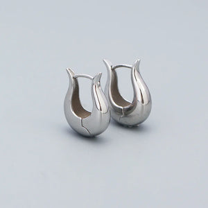 925 Silver Geometric Hoops Earrings for Women