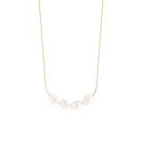 Minimalism Baroque Pearl Clavicle Necklace S925 Sterling Silver Chain for Women