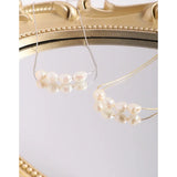 Minimalism Baroque Pearl Clavicle Necklace S925 Sterling Silver Chain for Women