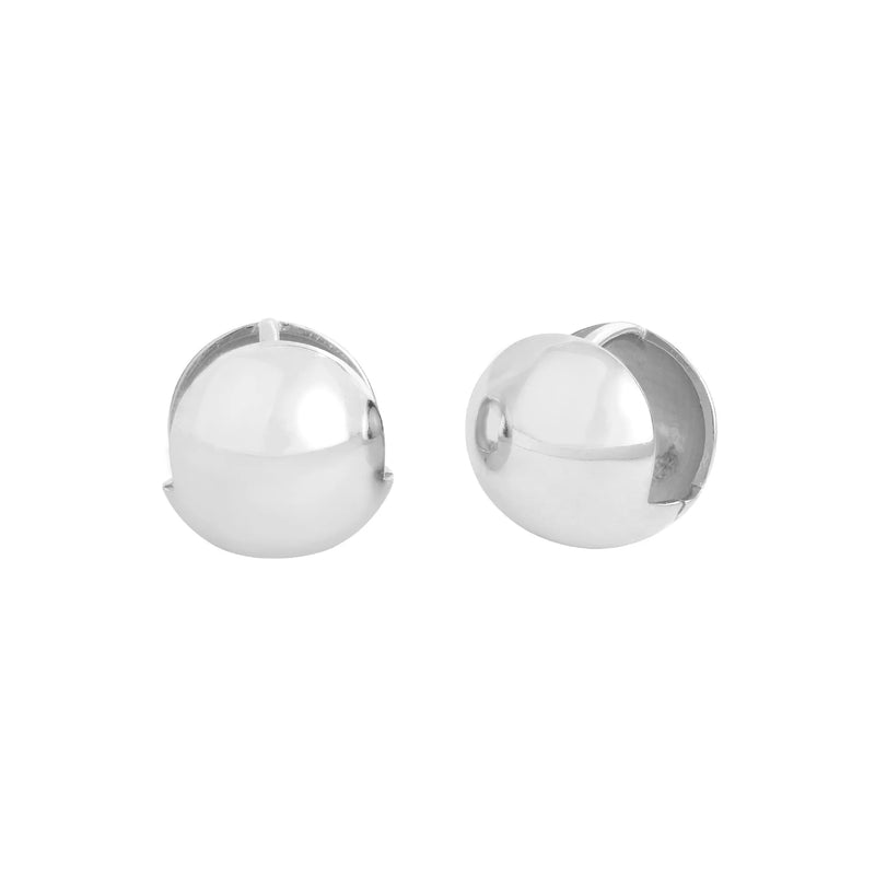 F.I.N.S Minimalism Round Ball Pure S925 Sterling Silver Earrings