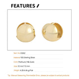 F.I.N.S Minimalism Round Ball Pure S925 Sterling Silver Earrings