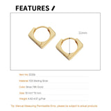 Minimalist 925 Sterling Silver Wide Thick Hoop Earrings